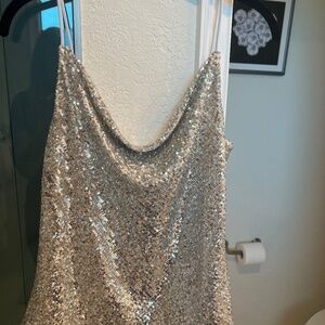 Brand new but without tag Generation Love silver sequin top camisole size M